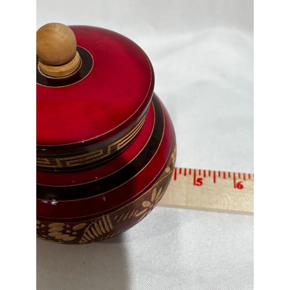 Cabo‎ Carved Hispanic Aztec Tribal, HAND CRAFTED Spice Trinket Lidded Jar Pot